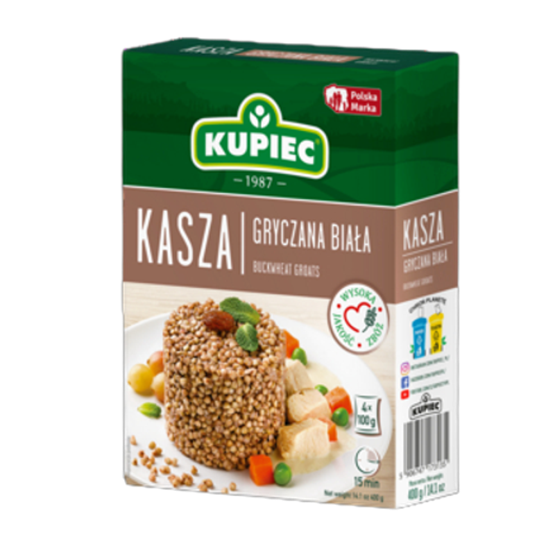 Kupiec Kasza gryczana biała 4x100 g